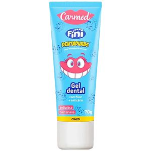 Gel Dental Carmed Fini Dentaduras Com Flúor 70g
