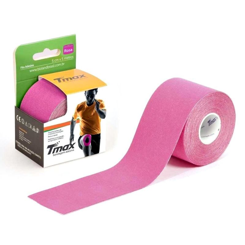 Bandagem-Elastica-Kinesio-TMax-5cm-x-5m-Rosa