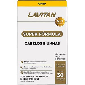 Lavitan Super Fórmula Cabelos e Unhas com 30 compridos