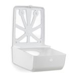 Dispenser-de-Papel-New-Classic-Nobre-branco-com-compartimento-aberto-mostrando-o-mecanismo-interno-de-funcionamento