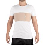 Faixa torácica elástica Mercur mostrando design ergonômico e material respirável