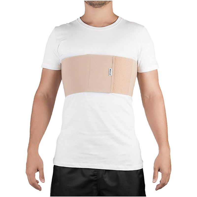 Faixa torácica elástica Mercur mostrando design ergonômico e material respirável