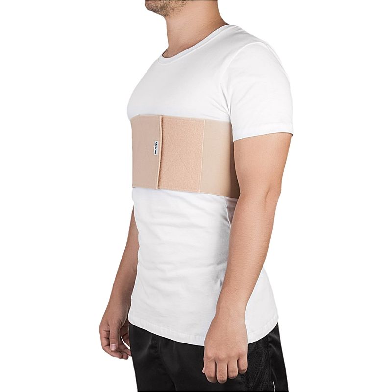 Detalhes técnicos da faixa torácica elástica Mercur para uso médico