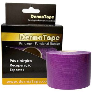 Bandagem Elástica Kinesio DermaTape - 5m x 5cm - Lilás