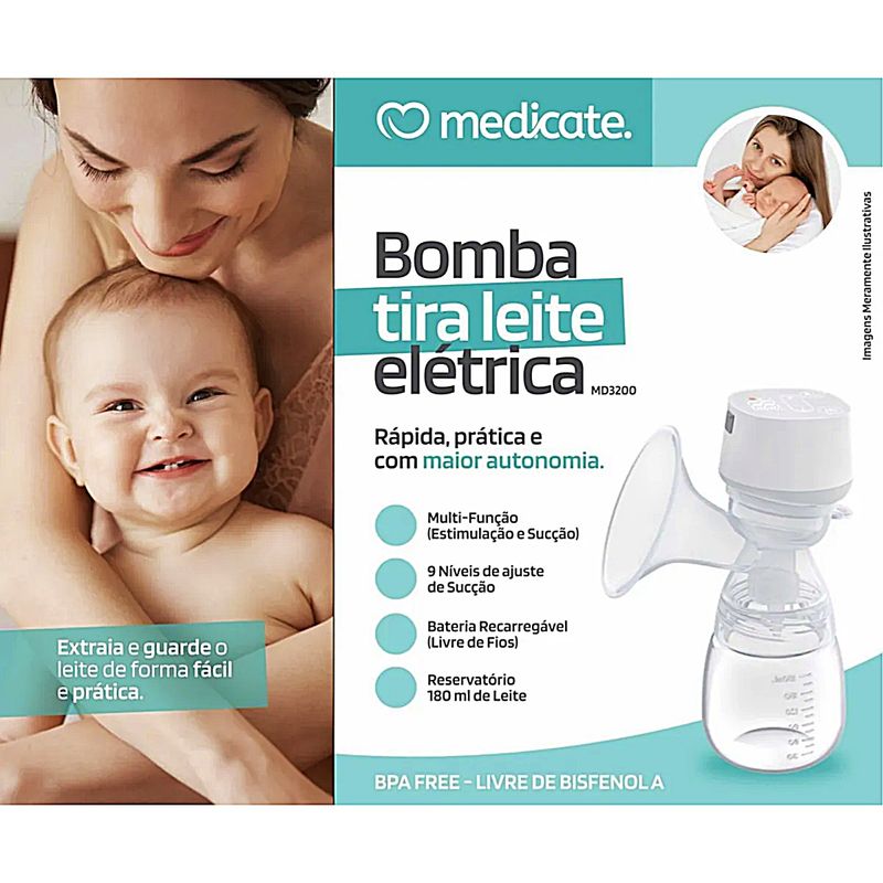 bomba-tira-leite-eletrica-recarregavel-medicate-md3200-visao-geral