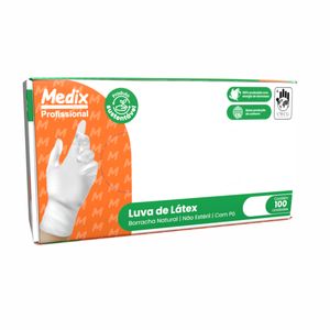 Luva de Latex com Pó Medix - Caixa com 100 luvas - P