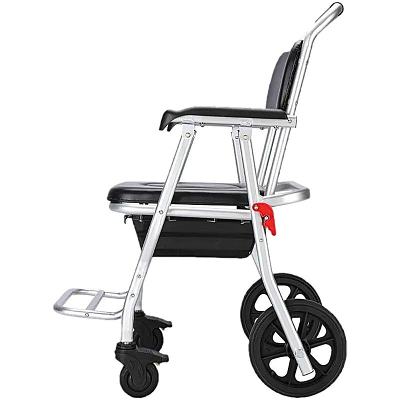 Visão de perfil da Cadeira Banho Dobrável em Alumínio Zimedical FST-7808Z1