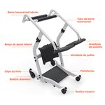 Detalhes da Cadeira de Transferência Stand-Up Longevitech