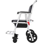 Visão de perfil da Cadeira Banho Dobrável em Alumínio Zimedical FST-7808Z1