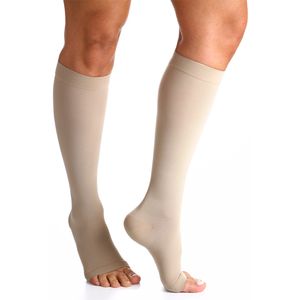 Meia 3/4 Select Comfort Premium 30-40mmHg Natural Aberta M2