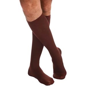 Meia 3/4 Sigvaris Cotton Comfort 20-30mmHg Fechada Marrom P2