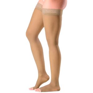 Meia 7/8 Ever Sheer Sigvaris 20-30 mmHg Aberta Caramelo M2