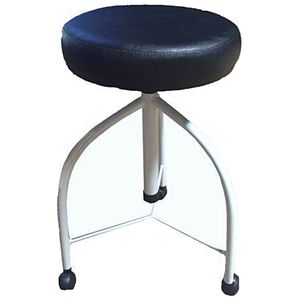 Mocho Giratório Estofado com Rodas Preto