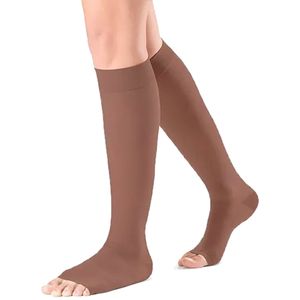Meia 3/4 Select Comfort Premium Sigvaris - 20-30mmHg - Chocolate - Aberta - G2