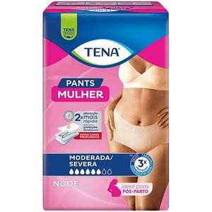 Roupa Íntima Descartável Tena Pants Mulher Nude P/M 16 unidades
