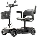 Perfil lateral da scooter mostrando design compacto e ergonômico