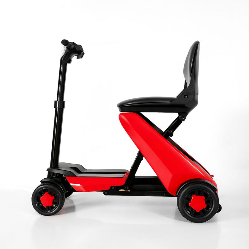 Scooter Easy-Go vista lateral mostrando rodas e estrutura