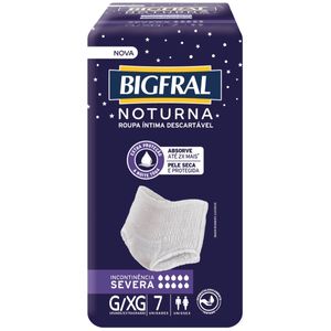 Roupa Íntima Descartável Noturna Bigfral - Tamanho G/XG - 7 unidades