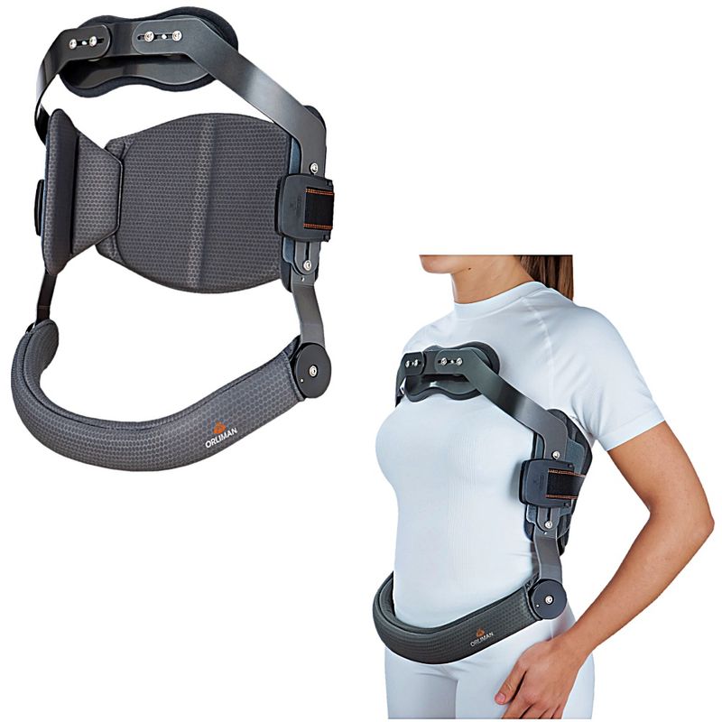 Vista traseira do colete Sternotech com apoio dorsolombar