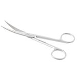 Tesoura Cirúrgica Curva Fina/Fina em Aço Inoxidável ABC