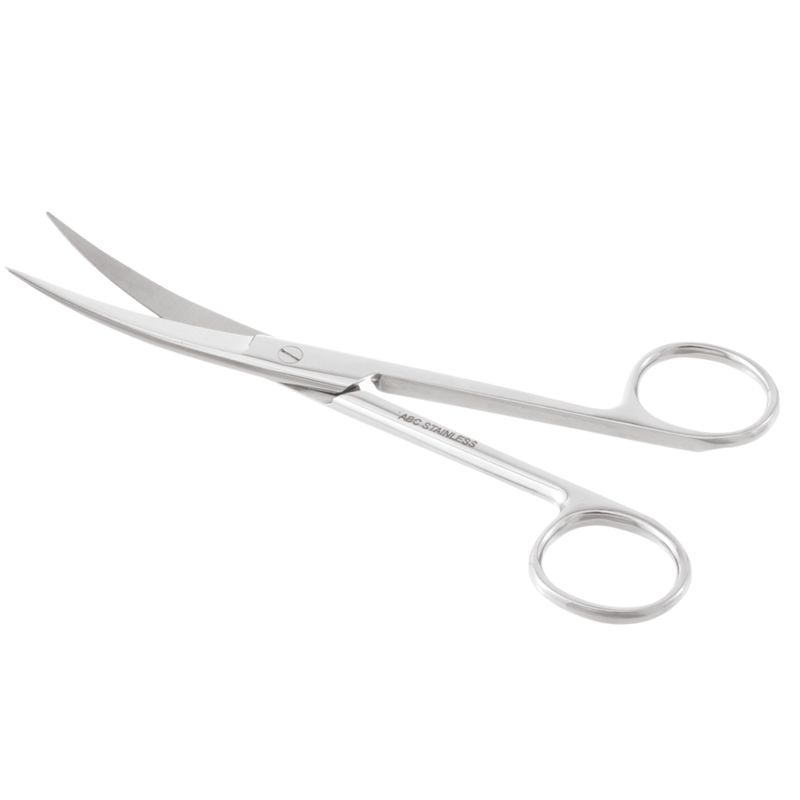 Tesoura Cirúrgica Curva Fina/Fina em Aço Inoxidável ABC