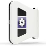 Lateral do Neuroestimulador Eleva Neurobots Mercur com a tela ligada