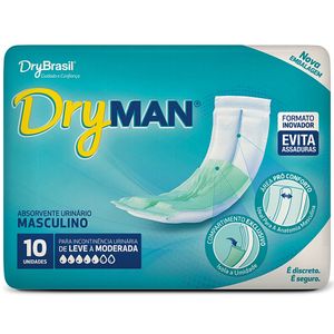 Absorvente Masculino Dryman - Pacote com 10 Unidades
