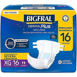 Fralda Geriátrica Derma Plus Noturna BigFral XG 16 unidades