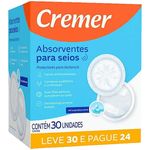 absorvente-para-seios-cremer-30-unidades
