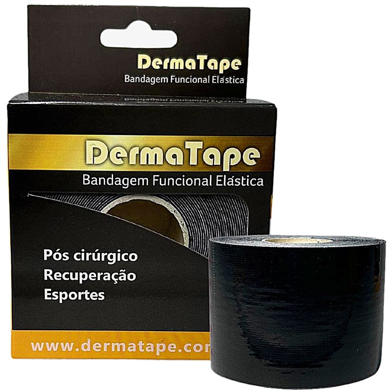 bandagem-elastica-kinesio-dermatape-preta