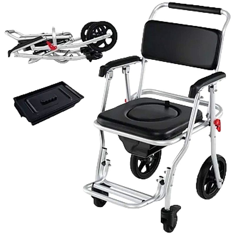 Detalhes da Cadeira Banho Dobrável em Alumínio Zimedical FST-7808Z1