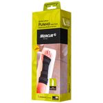 Embalagem da órtese longa para punho Mercur preta com tala ¿ lado direito