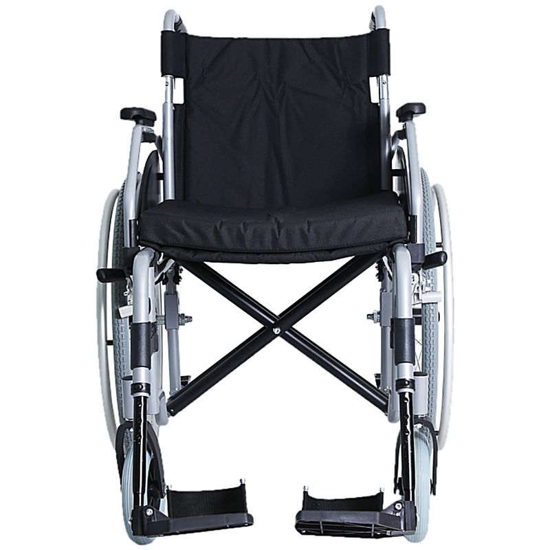 Cadeira Rodas Premium Hidrolight Visão Frontal Apoios Reguláveis Altura