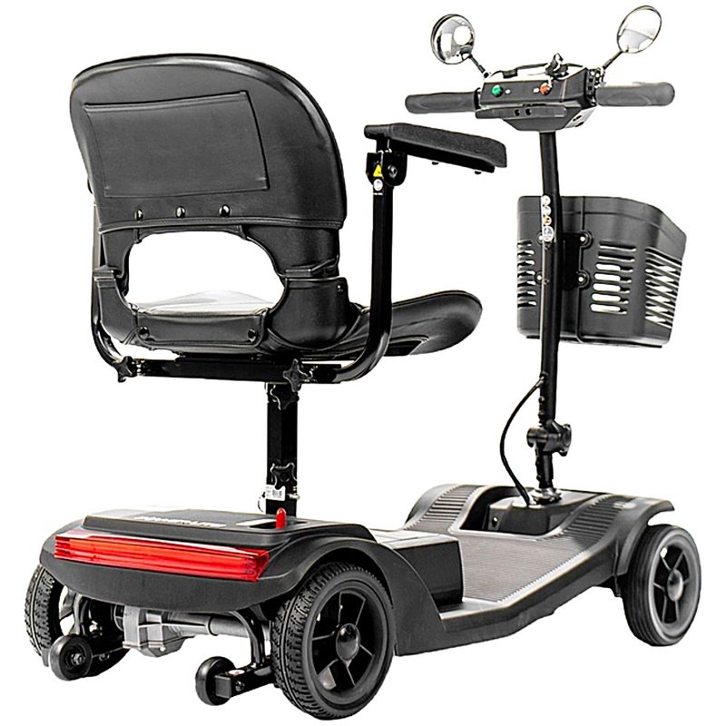 Parte traseira com luz LED e cesta de armazenamento