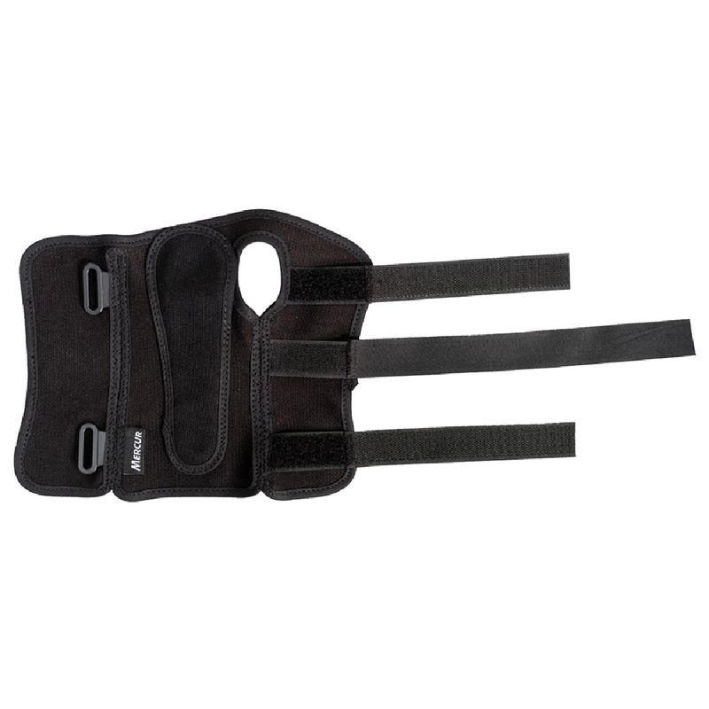 Órtese curta para punho com tala Mercur preta ¿ visão geral do produto