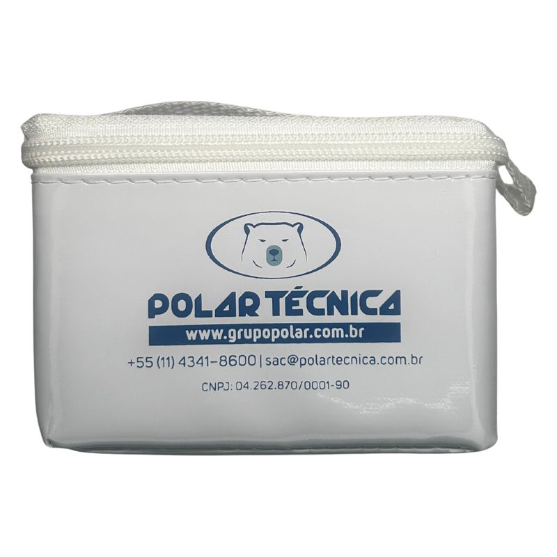 Estojo térmico Polar 400 ml para insulina, cor branca, imagem frontal