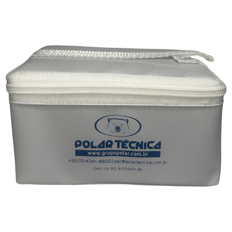 Estojo térmico Polar 800 ml para insulina, cor branca, imagem frontal