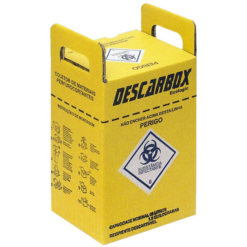 Coletor Perfurocortantes DescarBox 1500ml Premium