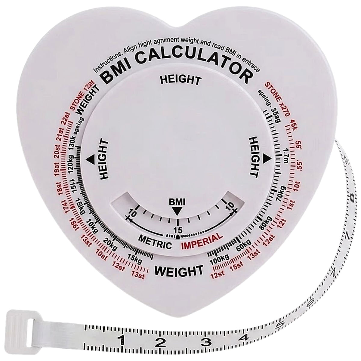 Encontraproduto.com.br - Trena Antropométrica com IMC Supermedy 1,5m