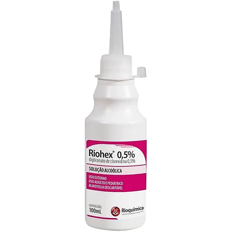 Riohex 0,5% SoluÃ§Ã£o AlcoÃ³lica RioquÃ­mica 100ml