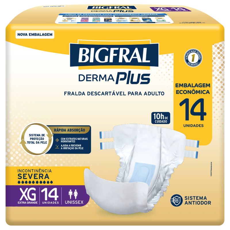 fralda-adulto-bigfral-derma-plus-tam-xg-14-unidades-visao-produto