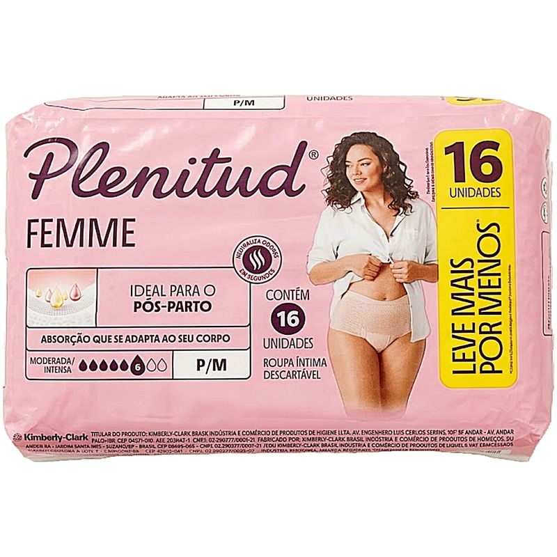 roupa-intima-descartavel-plenitud-femme-p-m-16-unidades