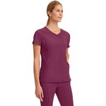 blusa-feminina-de-uniforme-medico-cherokee-cke2625a-vinho-visao-perfil1