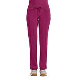 calca-feminina-uniforme-medico-cherokee-1123a-vinho-visao-frontal