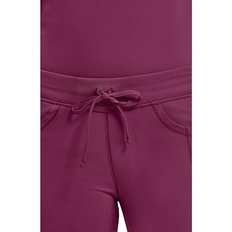 calca-feminina-uniforme-medico-cherokee-1123a-vinho-detalhes