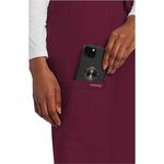 calca-unissex-de-uniforme-medico-cherokee-cke280a-vinho-visao-detalhes