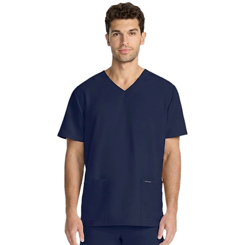 blusa-unissex-de-uniforme-medico-cherokee-cke00014a-azul-visao-frontal