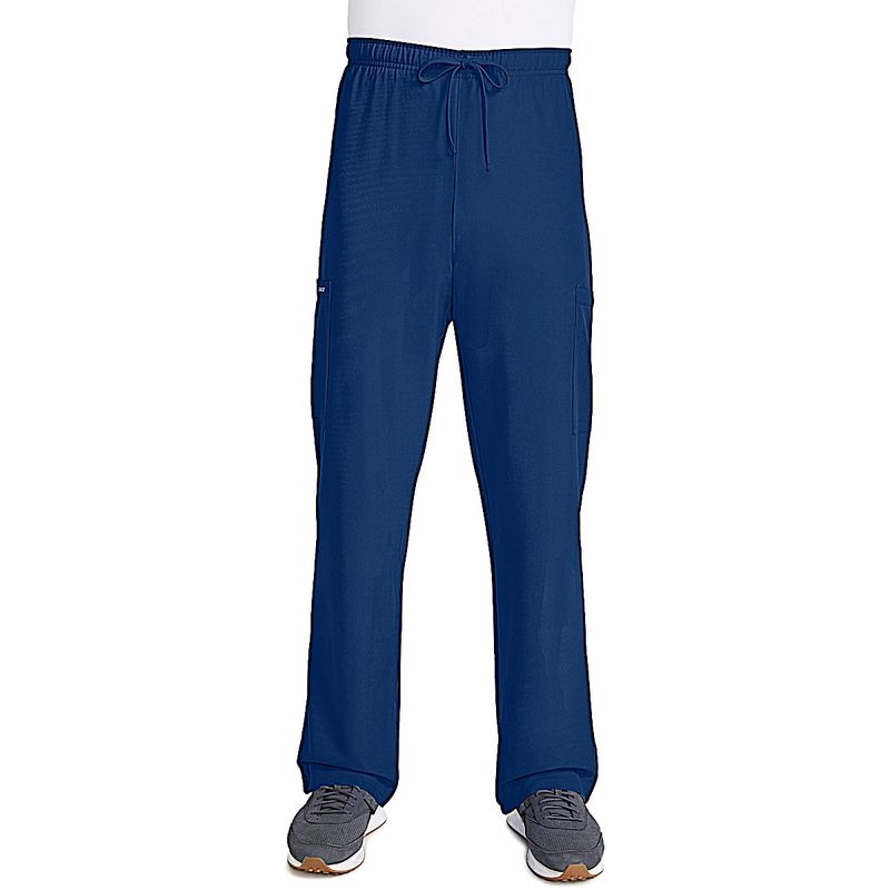 calca-unissex-de-uniforme-medico-cherokee-cke280a-azul-visao-frontal