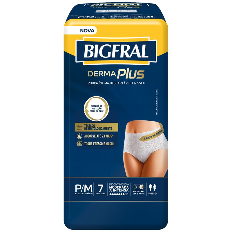 roupa-intima-derma-plus-bigfral-p/m-7-unidades-visao-produto