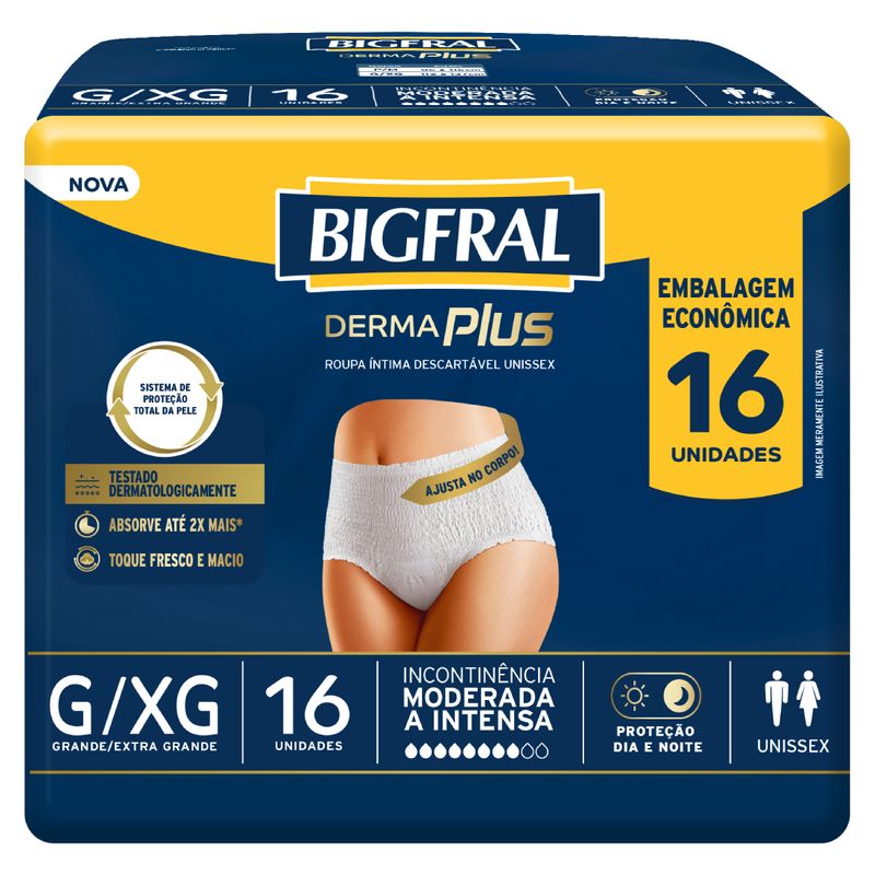 roupa-intima-derma-plus-bigfral-g/xg-16-unidades-visao-produto
